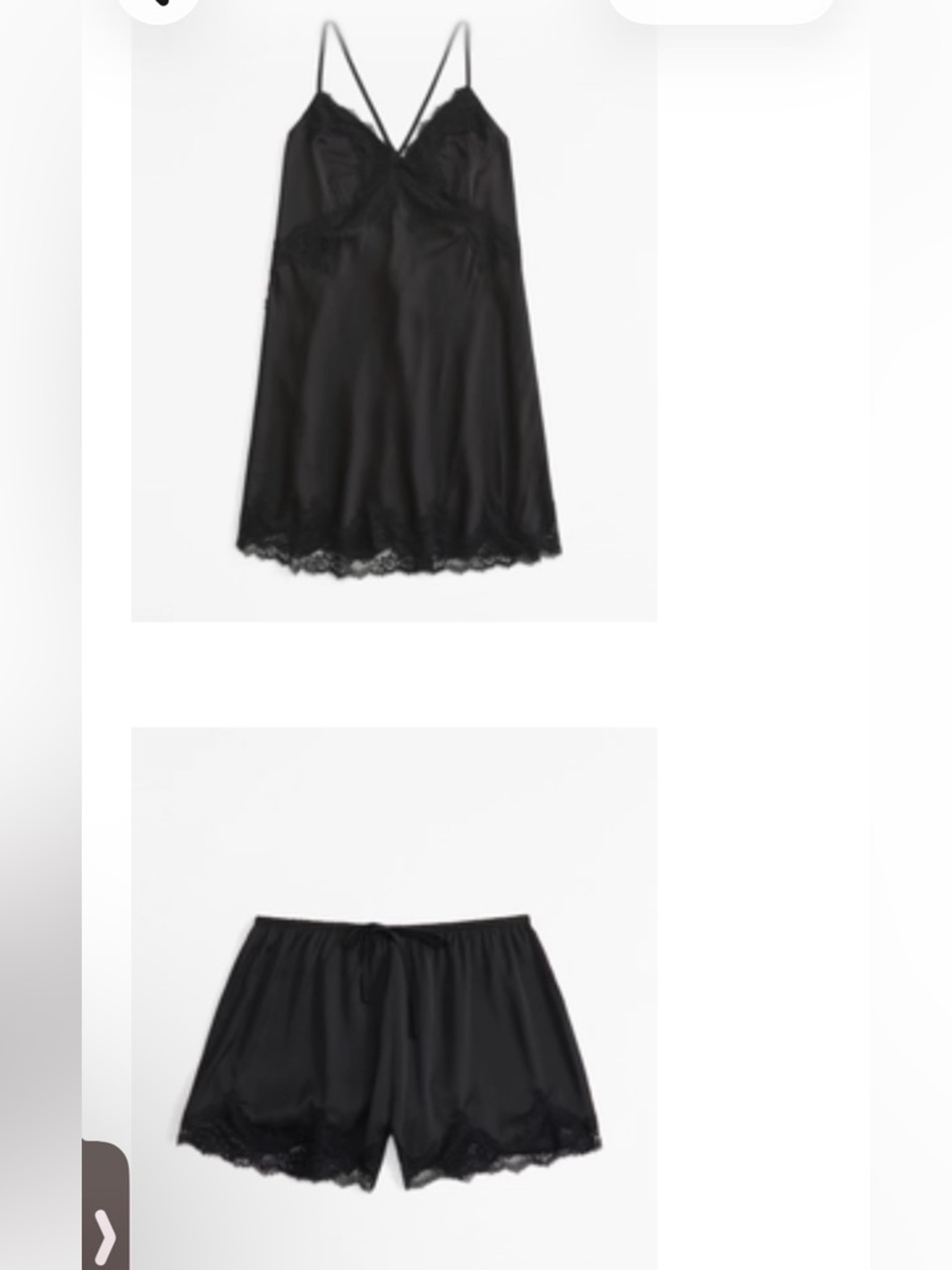 Abercrombie & Fitch Lace and Satin Nightie & Short Set